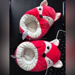 New Red Foxsquishmallow Plush Slippers